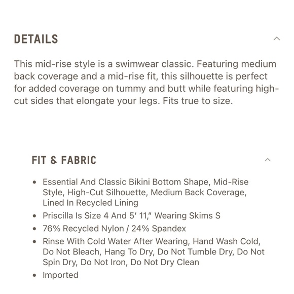 NWT Skims Signature Swim Mid Rise Bikini Bottoms Onyx Women’s 3X - Picture 6 of 7